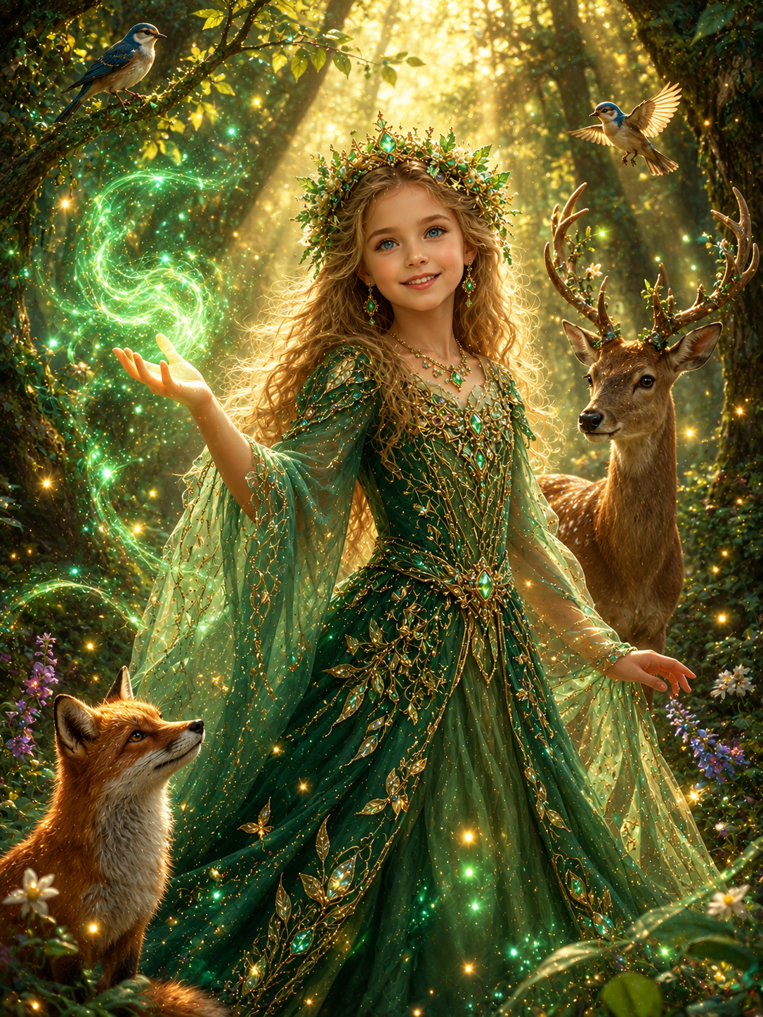 Enchanted Forest Princess Personalized Wooden Puzzle
