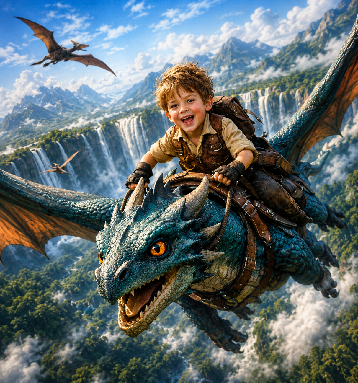Dragon Rider Boy Personalized Bedding Set