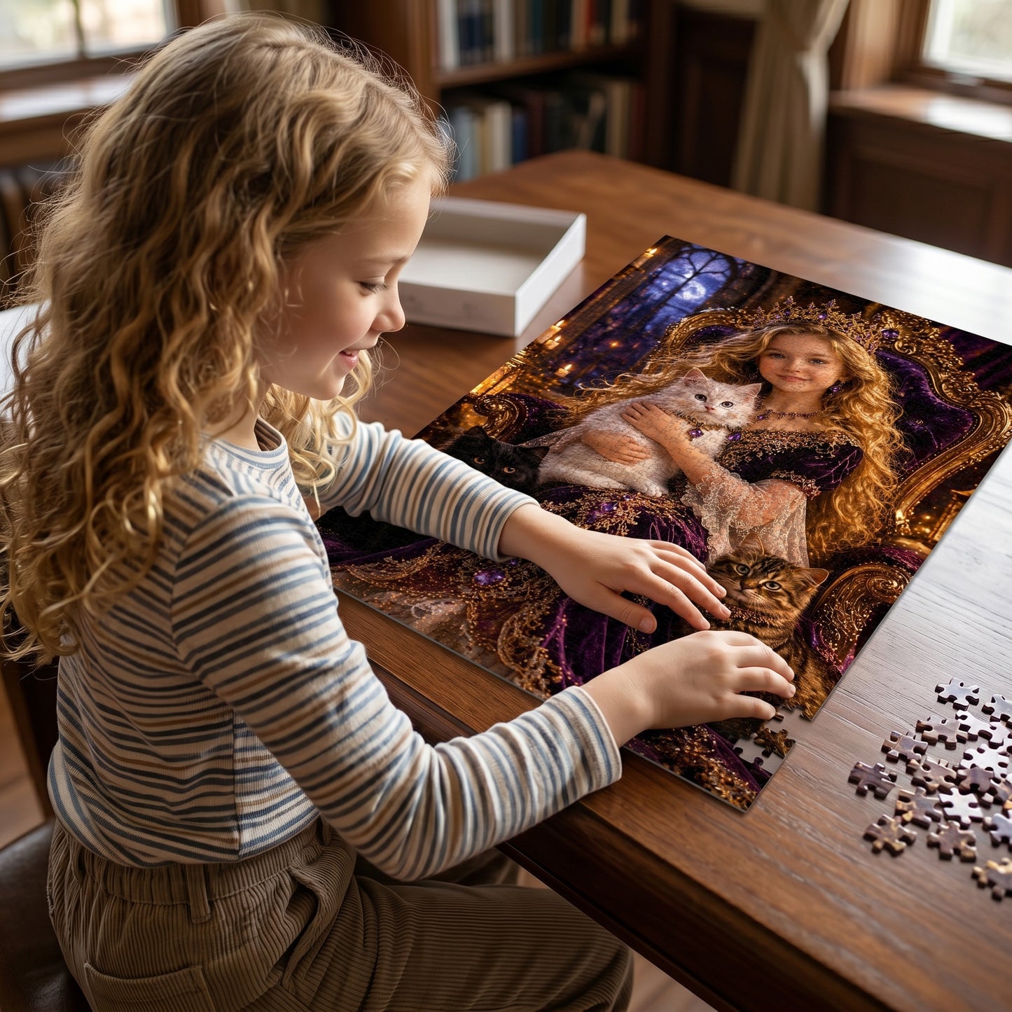 Cat Princess Personalized Wooden Puzzle