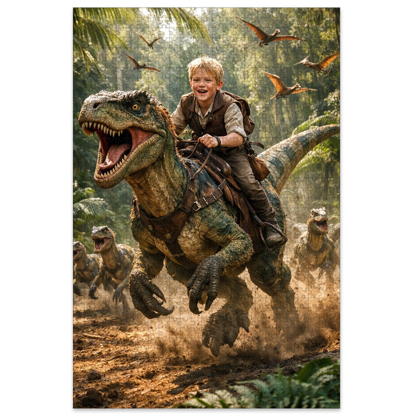 Dino Boy Personalized Wooden Puzzle