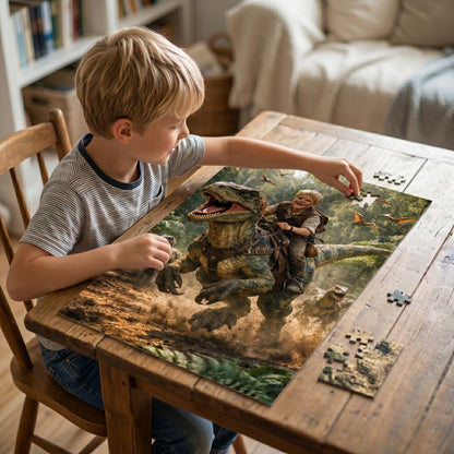 Dino Boy Personalized Wooden Puzzle