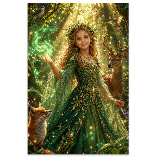 Enchanted Forest Princess Personalized Wooden Puzzle
