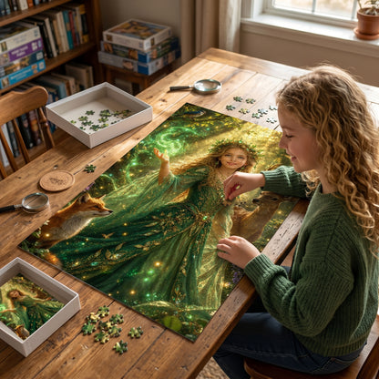 Enchanted Forest Princess Personalized Wooden Puzzle