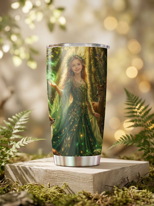 Enchanted Forest Princess Personalized Insulated Stainless Steel Tumbler