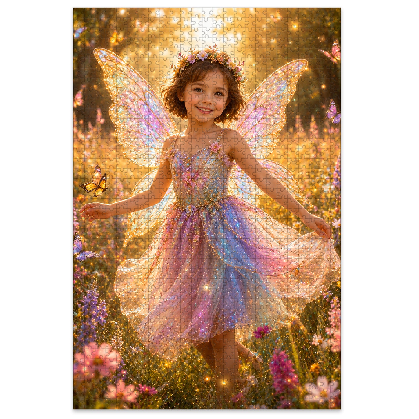 Fairy Meadow Princess Personalized Wooden Puzzle