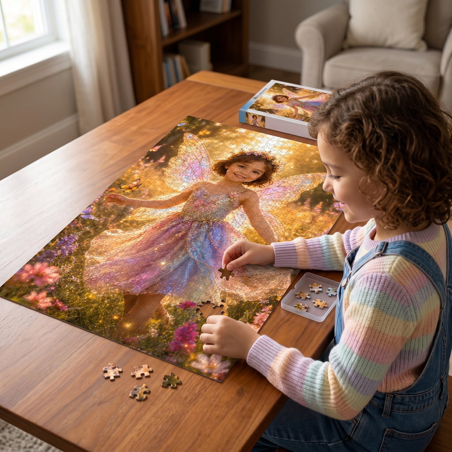 Fairy Meadow Princess Personalized Wooden Puzzle