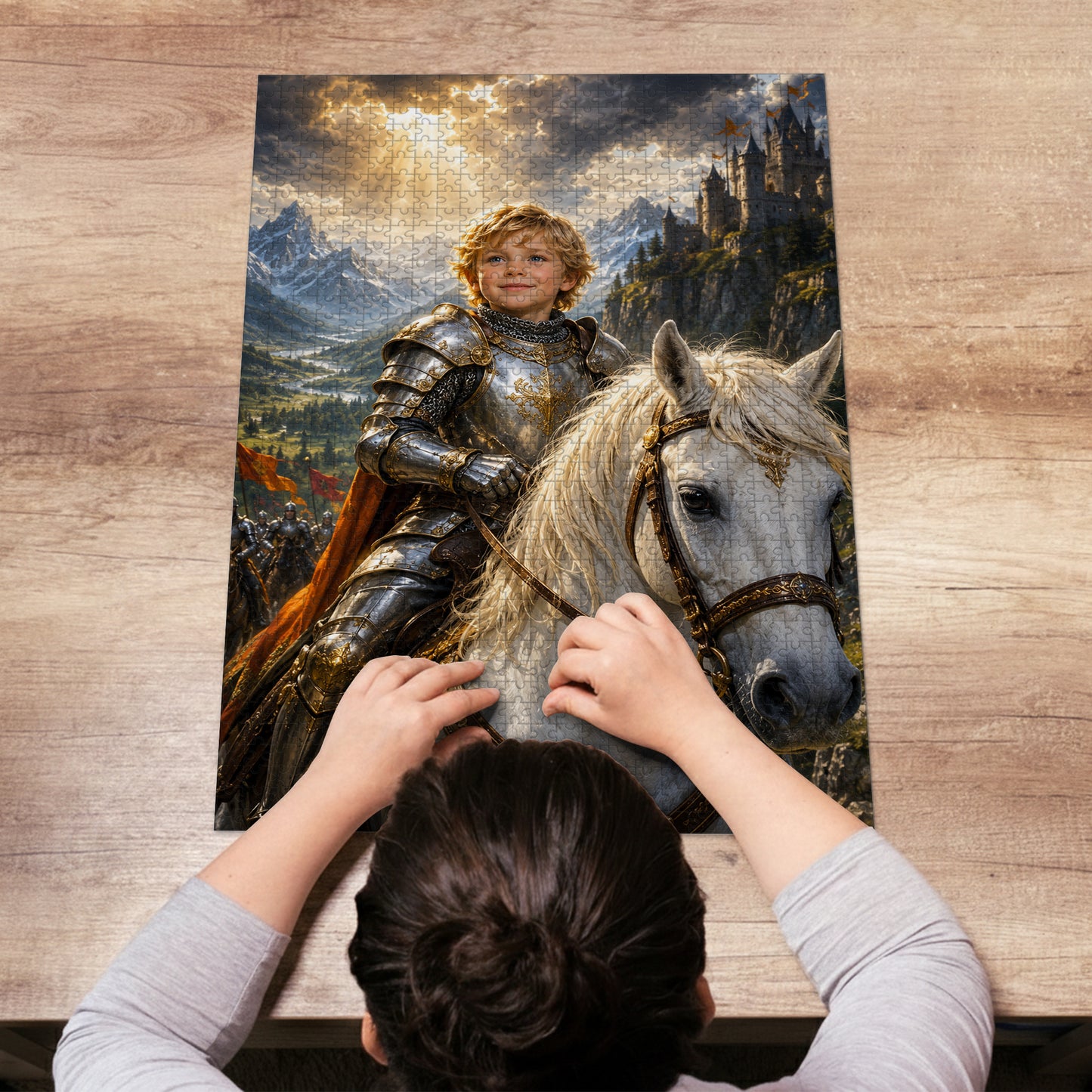 The Horse Knight Boy Personalized Wooden Puzzle