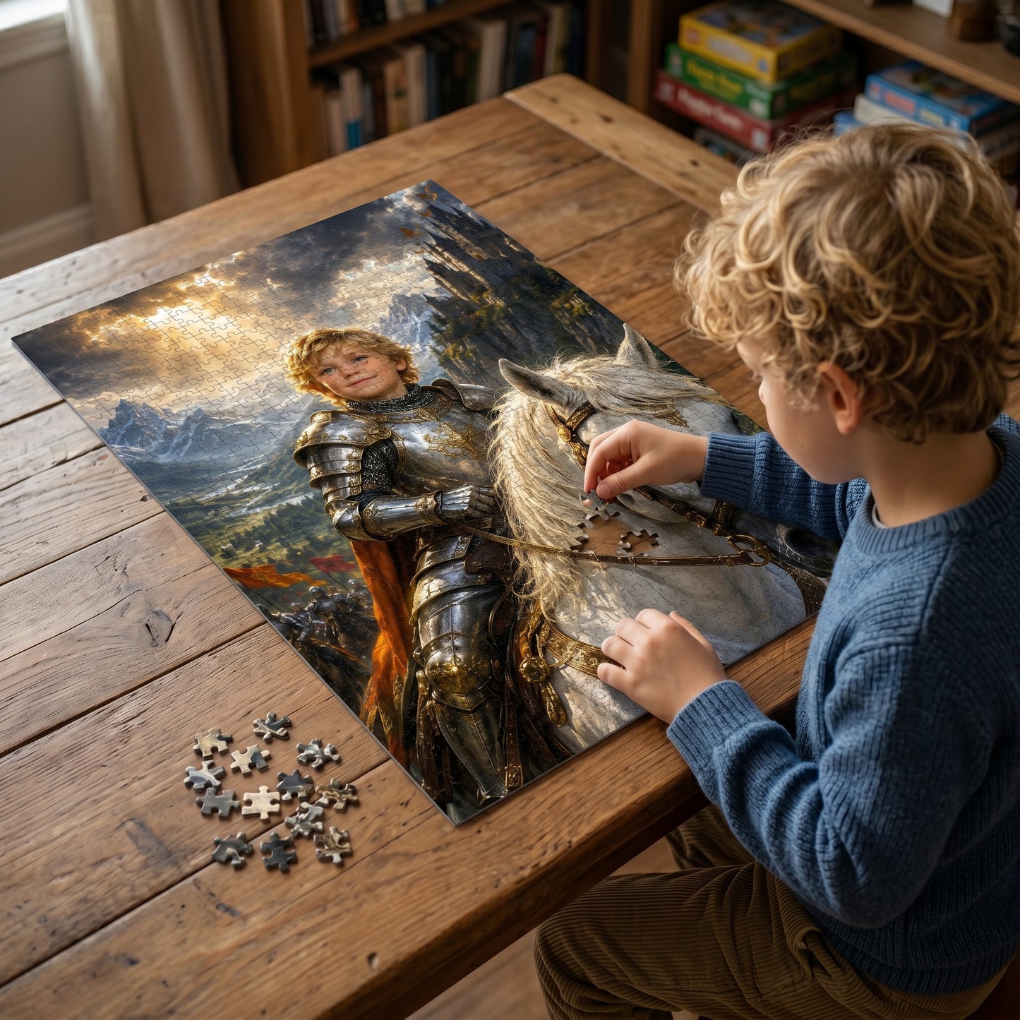 The Horse Knight Boy Personalized Wooden Puzzle