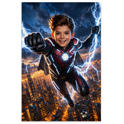Lightning Boy Personalized Wooden Puzzle