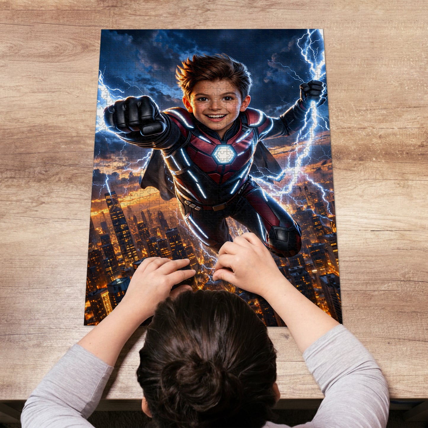 Lightning Boy Personalized Wooden Puzzle