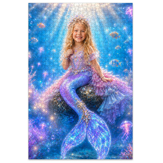 Mermaid Princess Personalized Wooden Puzzle