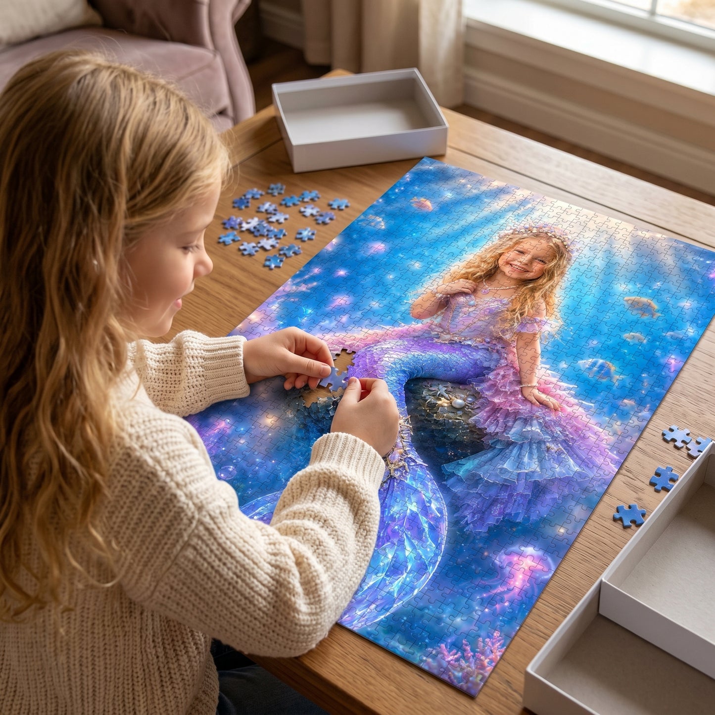 Mermaid Princess Personalized Wooden Puzzle