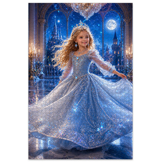 Moonlit Ballroom Princess Personalized Wooden Puzzle