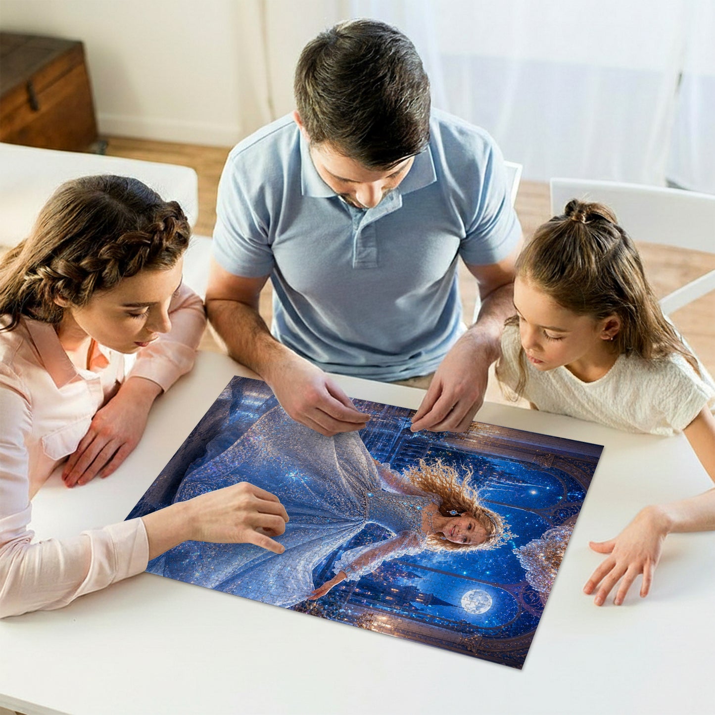 Moonlit Ballroom Princess Personalized Wooden Puzzle