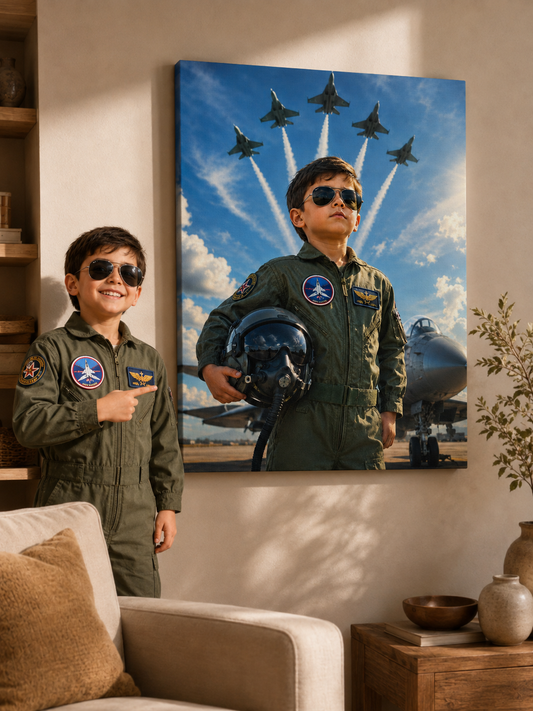 Sky Ace Boy Customize Canvas