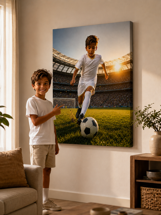 Soccer Boy Customize Canvas