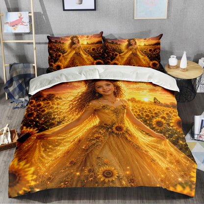 Sunflower Princess Personalized Bedding Set