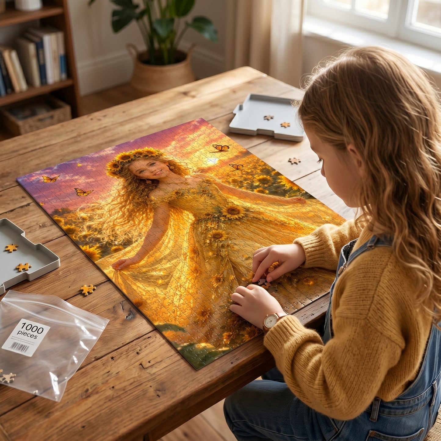 Sunflower Princess Personalized Wooden Puzzle