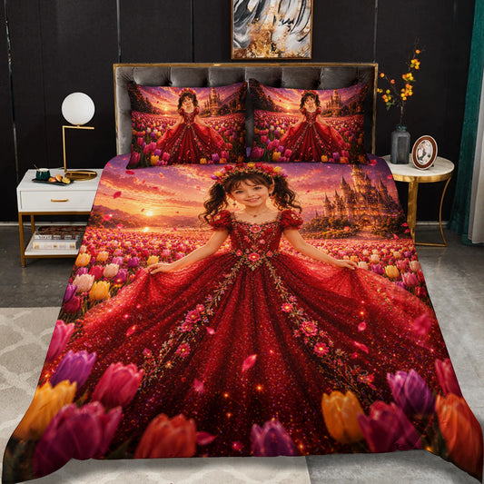 Tulip Princess Personalized Bedding Set