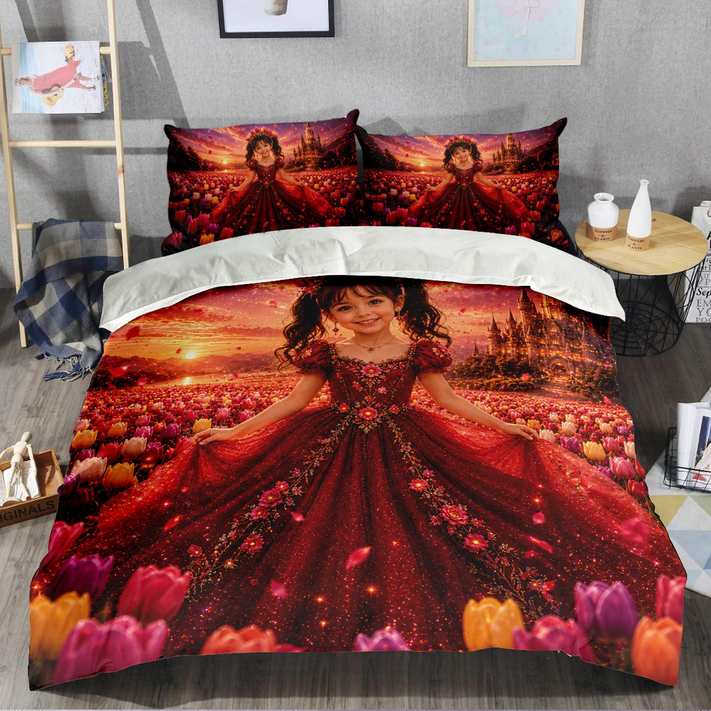Tulip Princess Personalized Bedding Set