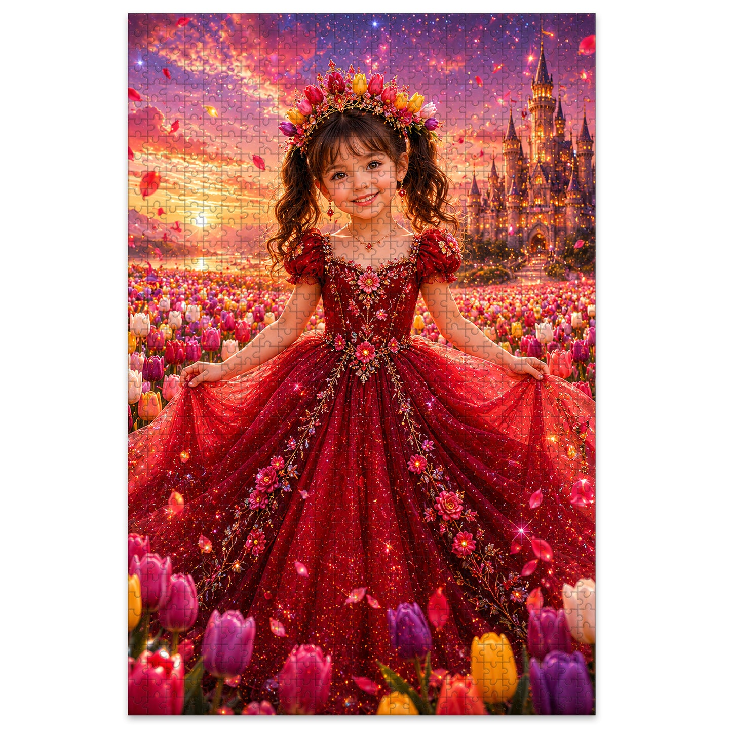 Tulip Princess Personalized Wooden Puzzle