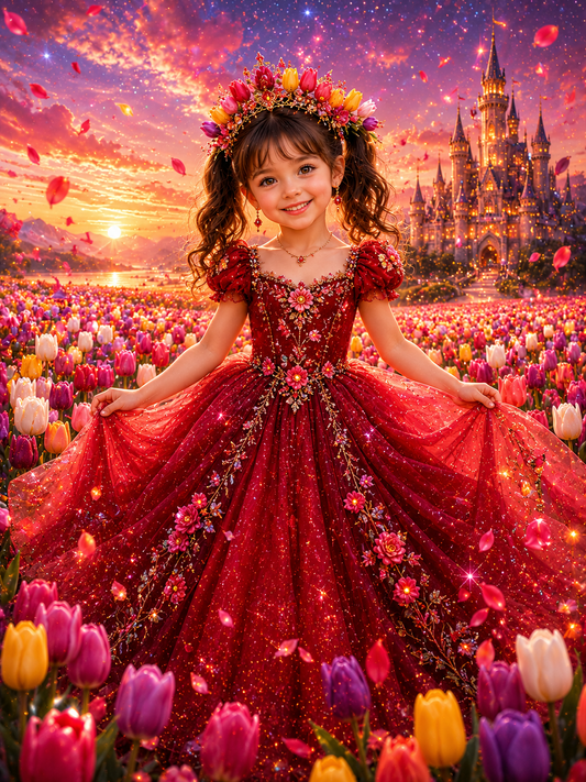 Tulip Princess Personalized Canvas