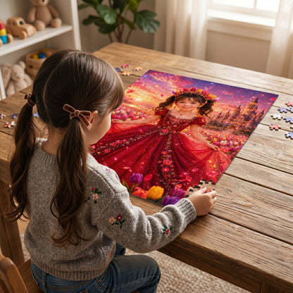 Tulip Princess Personalized Wooden Puzzle