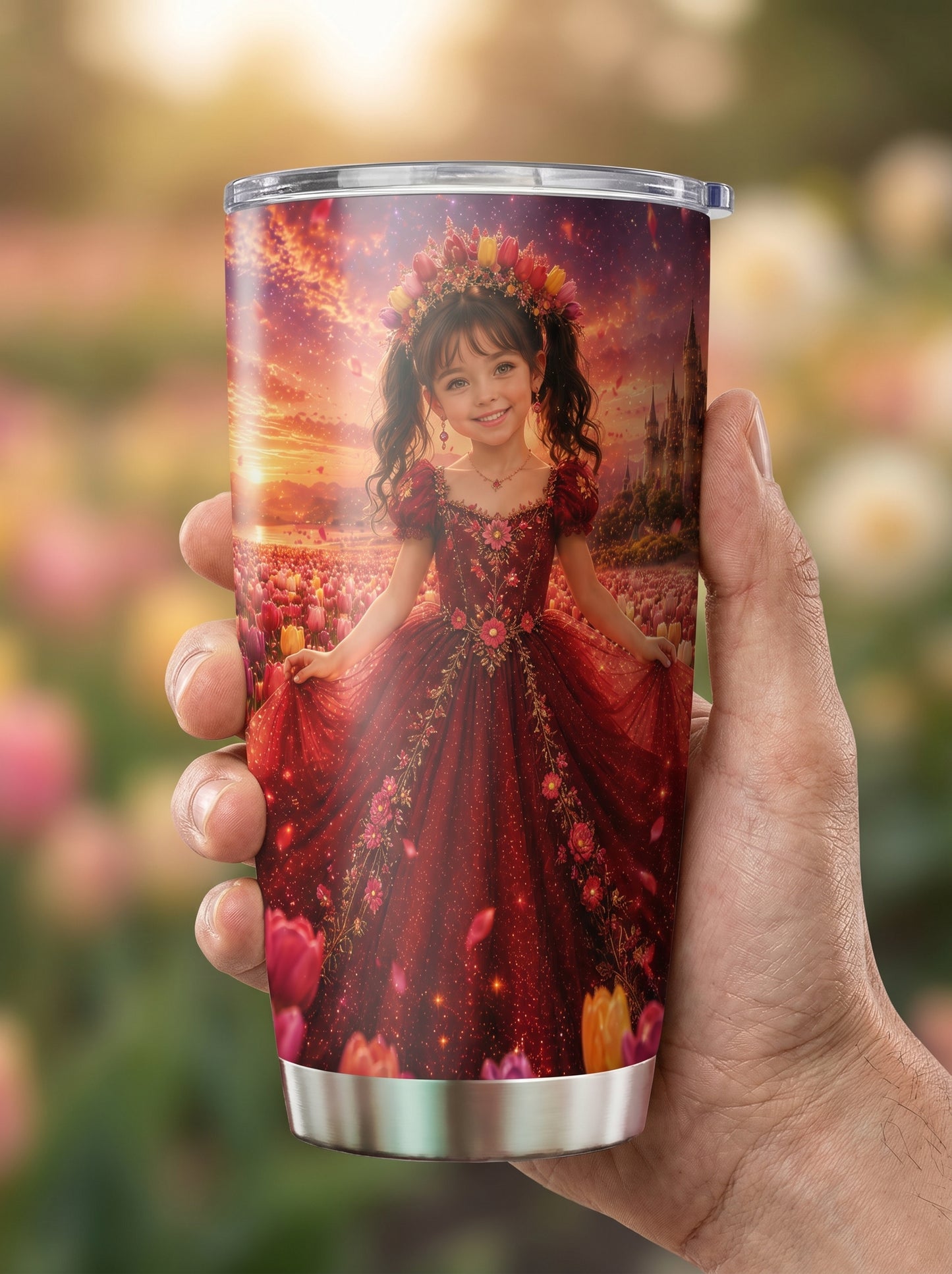 Tulip Princess Personalized Insulated Stainless Steel Tumbler