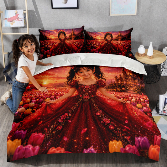 Tulip Princess Personalized Bedding Set