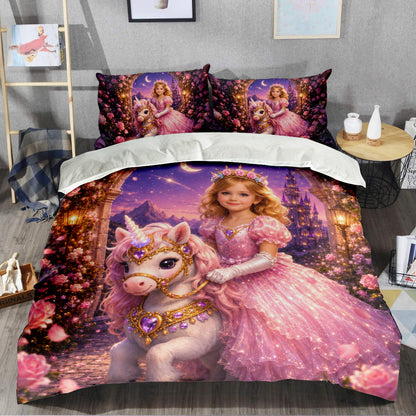 Unicorn Princess Personalized Bedding Set