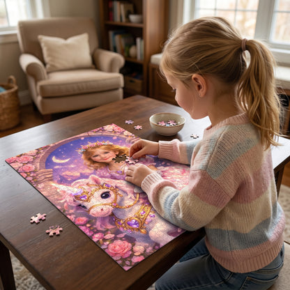 Unicorn Princess Personalized Wooden Puzzle
