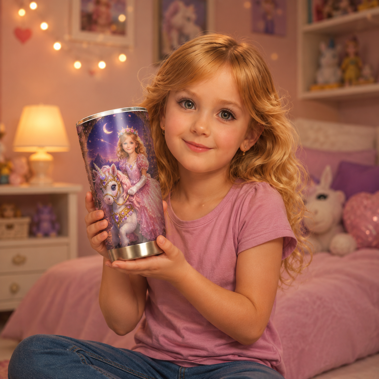 Unicorn Princess Personalized Insulated Stainless Steel Tumbler