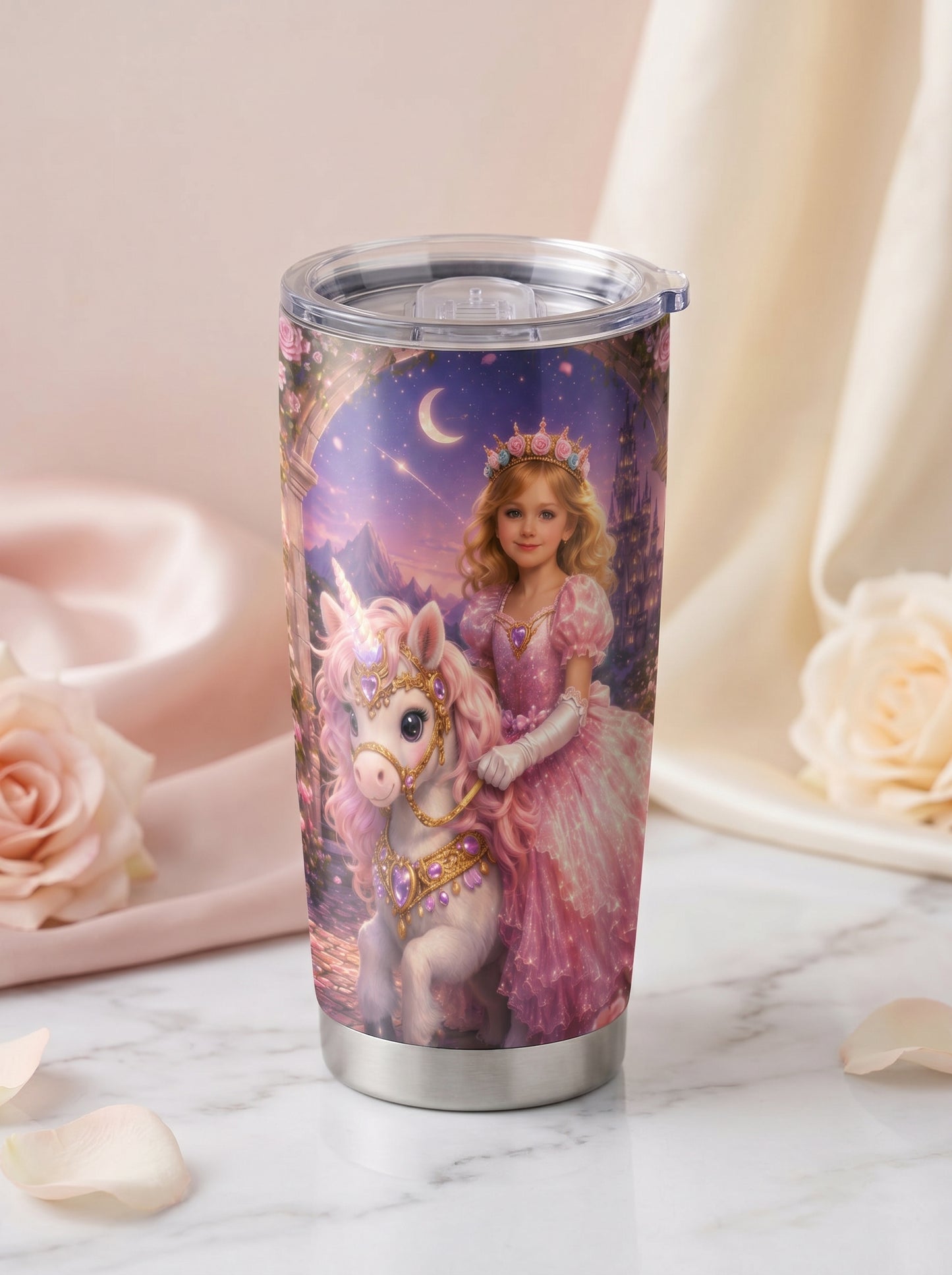 Unicorn Princess Personalized Insulated Stainless Steel Tumbler