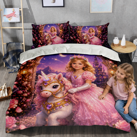 Unicorn Princess Personalized Bedding Set
