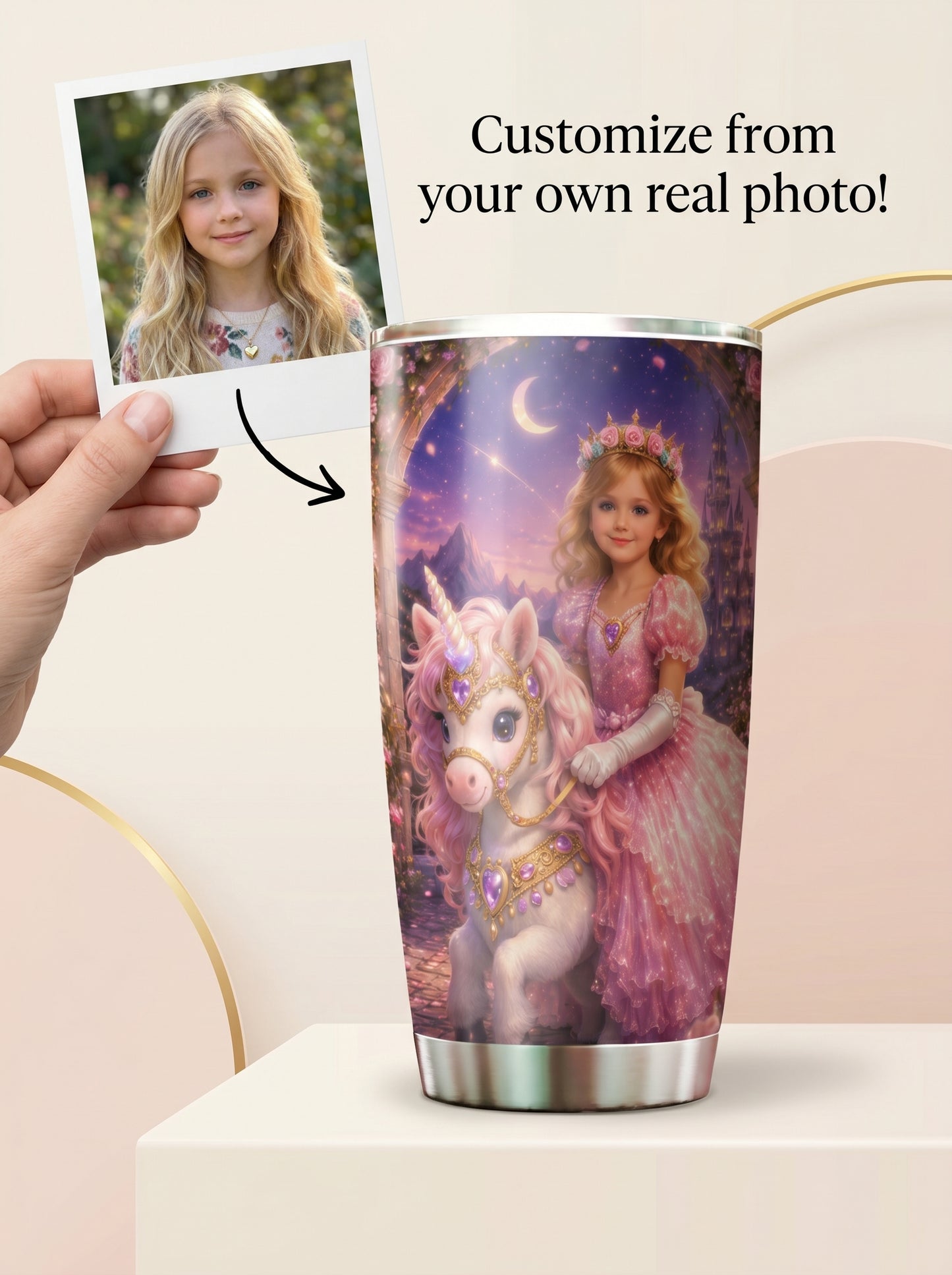 Unicorn Princess Personalized Insulated Stainless Steel Tumbler