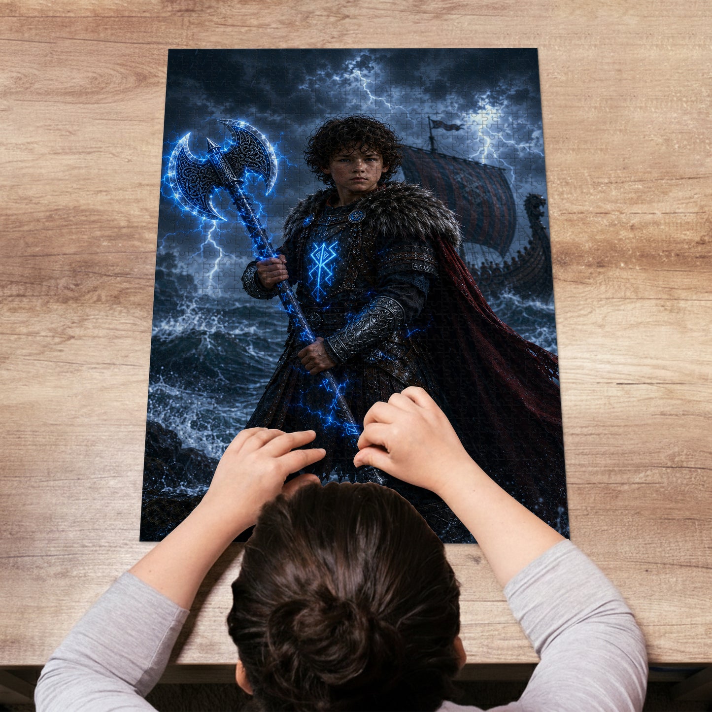 Viking Boy Personalized Wooden Puzzle