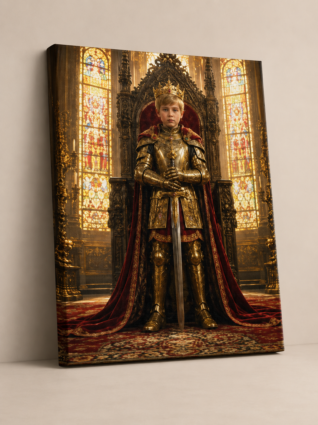 Young King Boy Customize Canvas