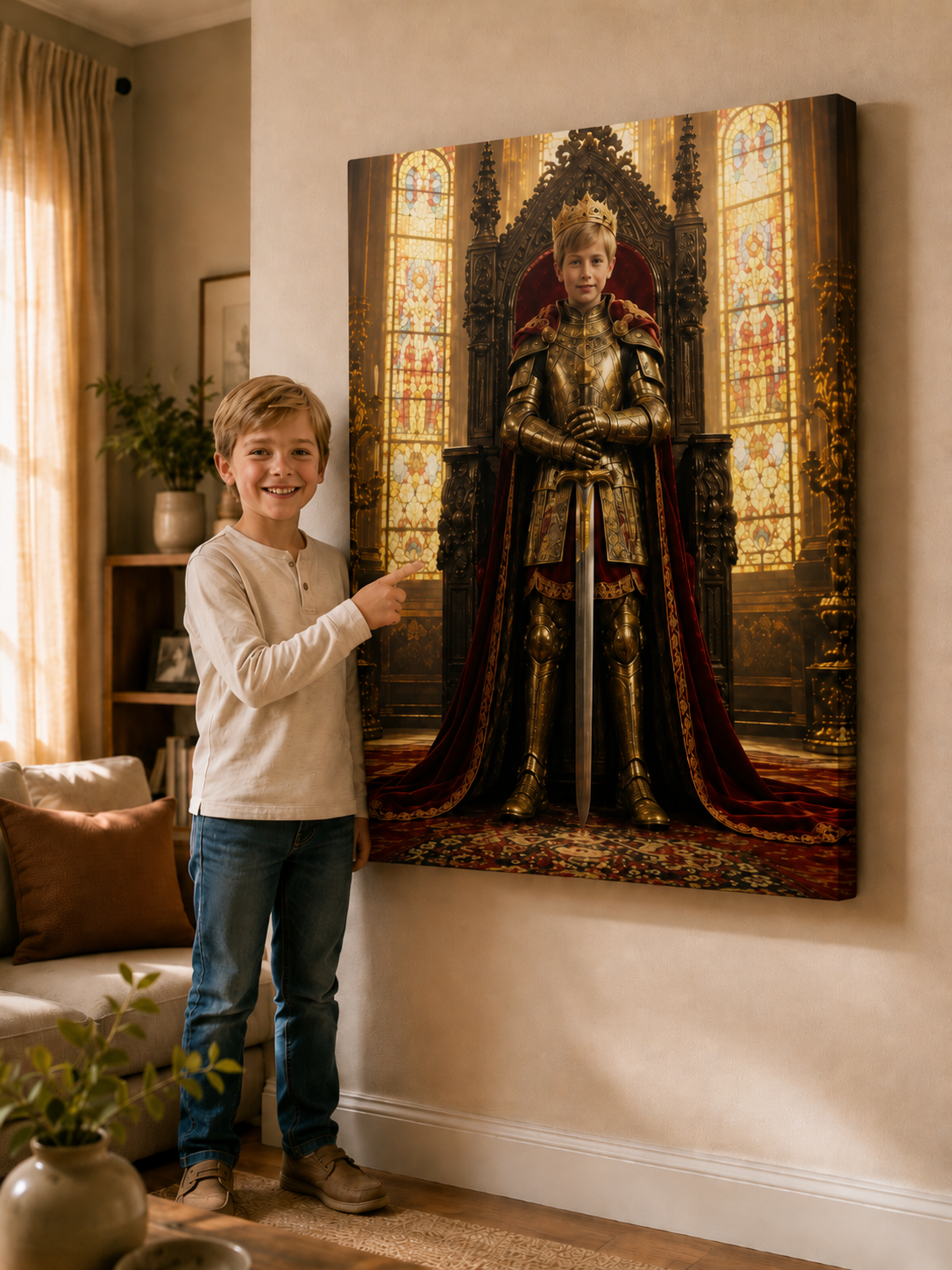 Young King Boy Customize Canvas