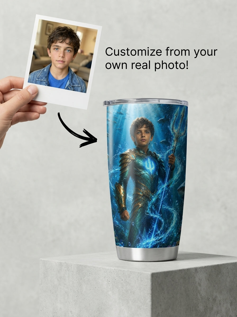 Aqua Boy Personalized Insulated Stainless Steel Tumbler
