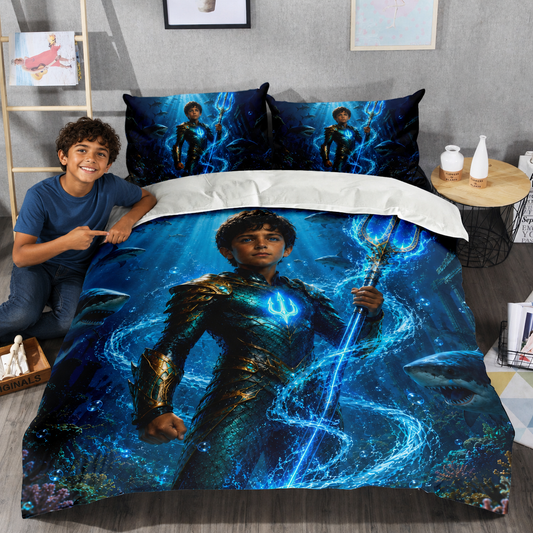 Aqua Boy Personalized Bedding Set