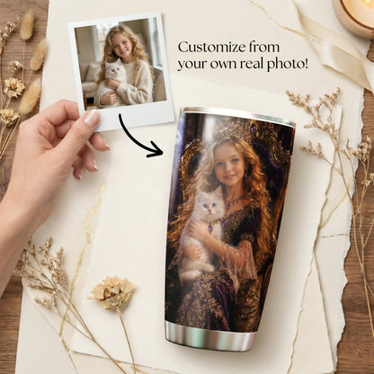Cat Princess Personalized Insulated Stainless Steel Tumbler
