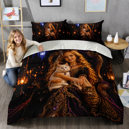 Cat Princess Personalized Bedding Set
