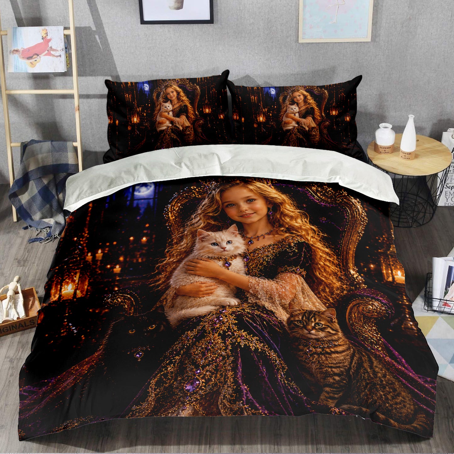 Cat Princess Personalized Bedding Set