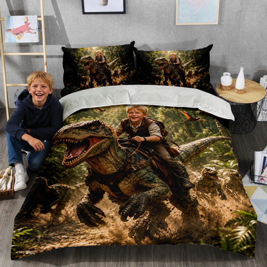 Dino Boy Personalized Bedding Set