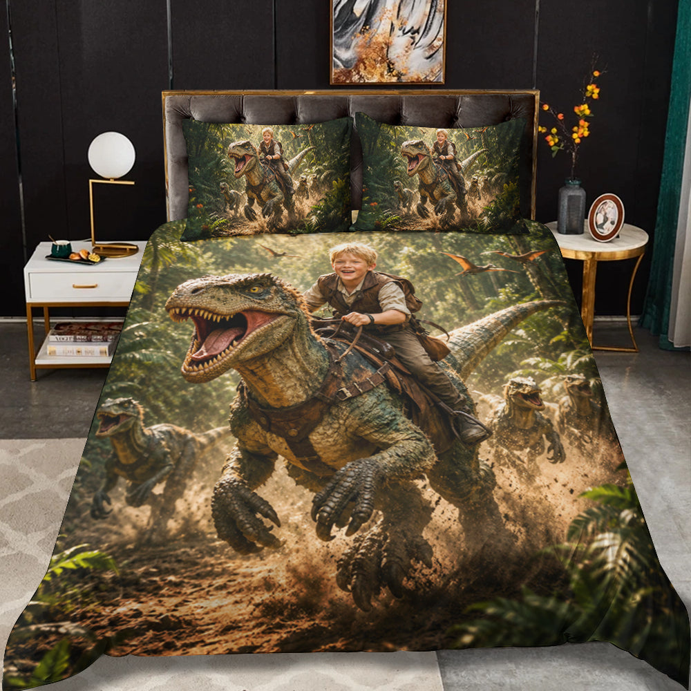 Dino Boy Personalized Bedding Set