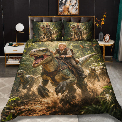 Dino Boy Personalized Bedding Set