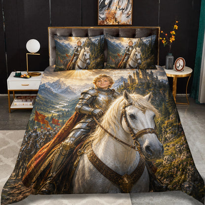 The Horse Knight Boy Personalized Bedding Set