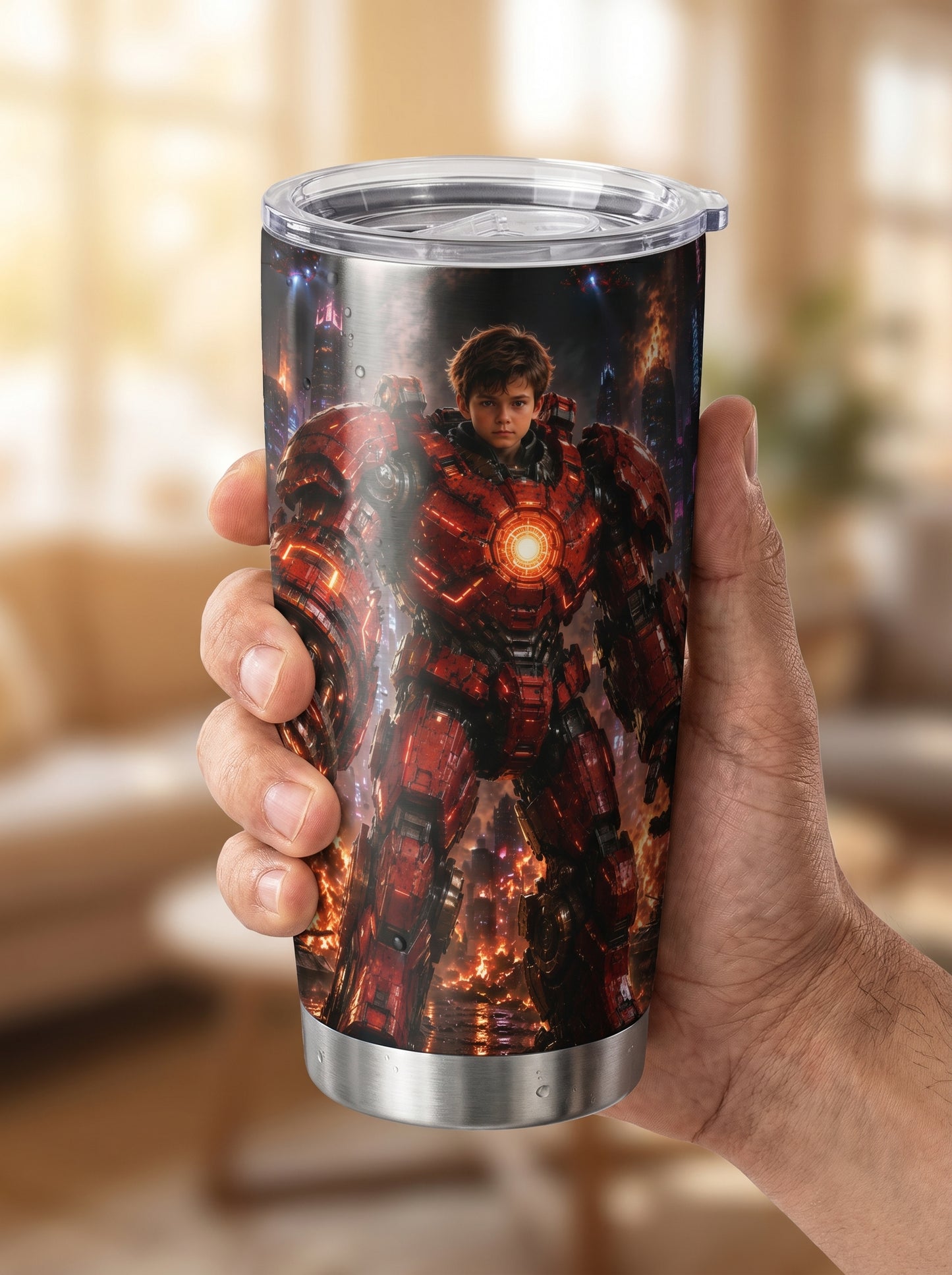 Iron Boy Personalized Insulated Stainless Steel Tumbler