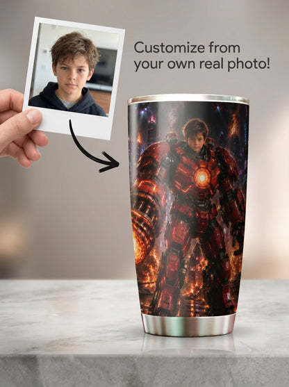 Iron Boy Personalized Insulated Stainless Steel Tumbler