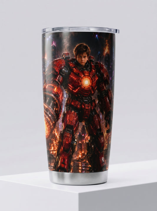 Iron Boy Personalized Insulated Stainless Steel Tumbler